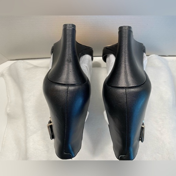 Sz 9 BCBGeneration BG-Tempest Black Vintage Devon Leather High Heel Wedge… - Picture 7 of 16